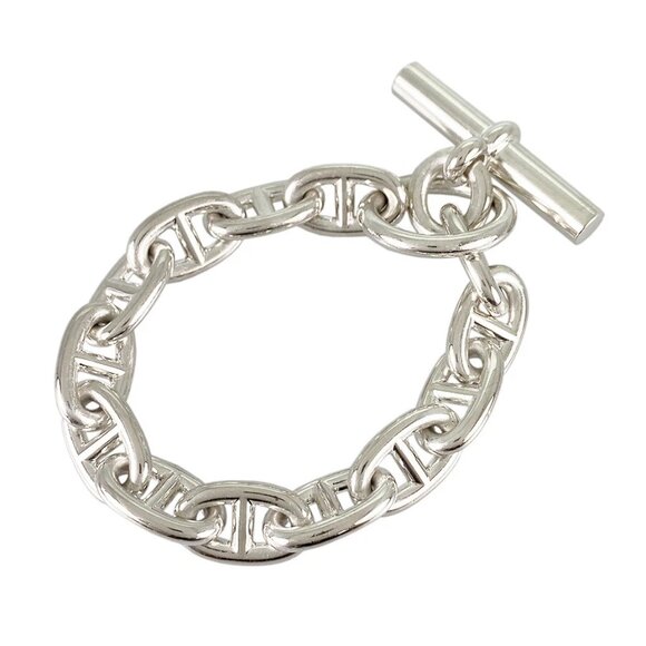HERMES Chaine d'Ancre MM Silver Bracelet - Picture 1 of 10